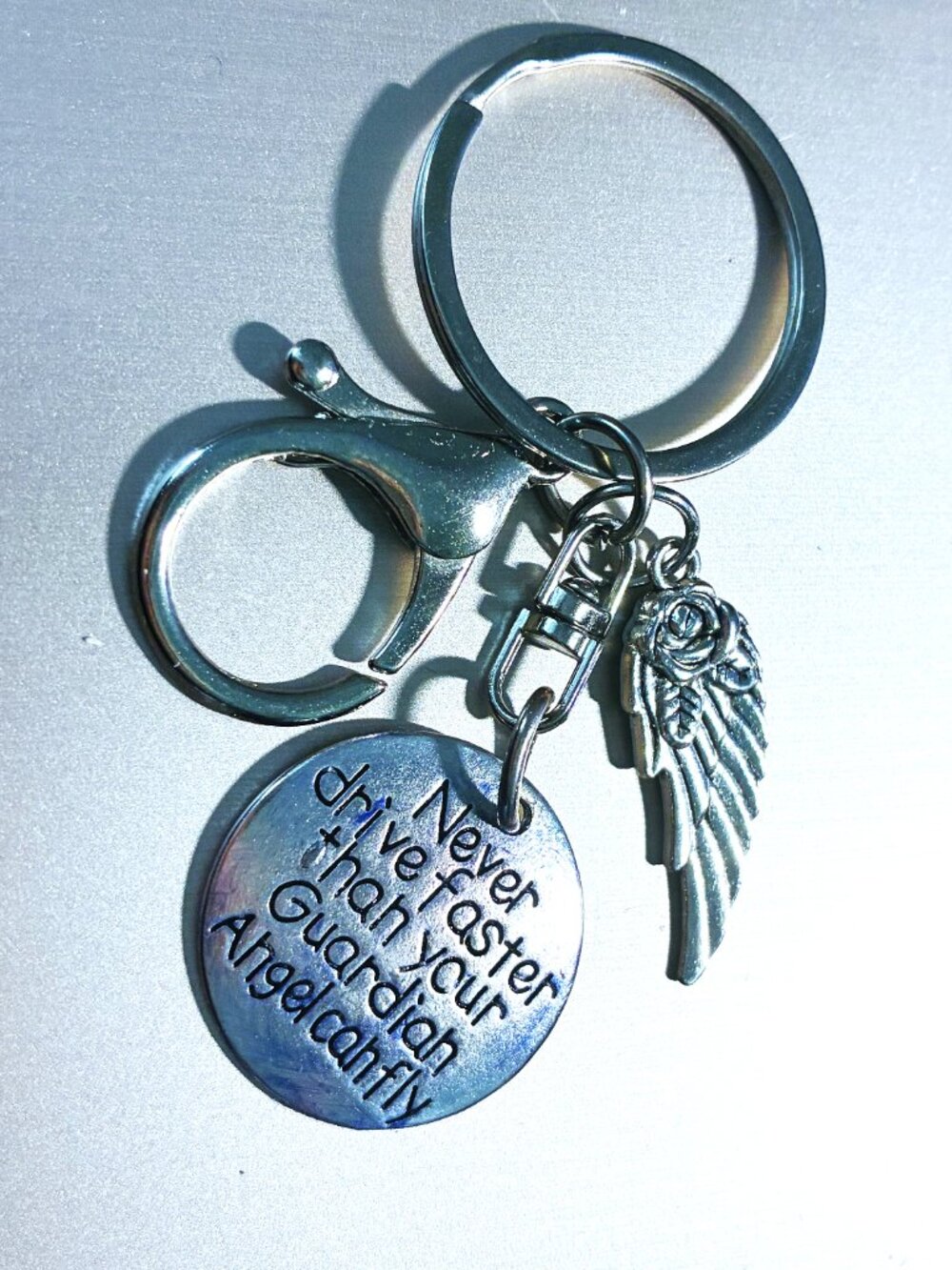 Guardian Angel Wing Keychain – Safe Driving Gift